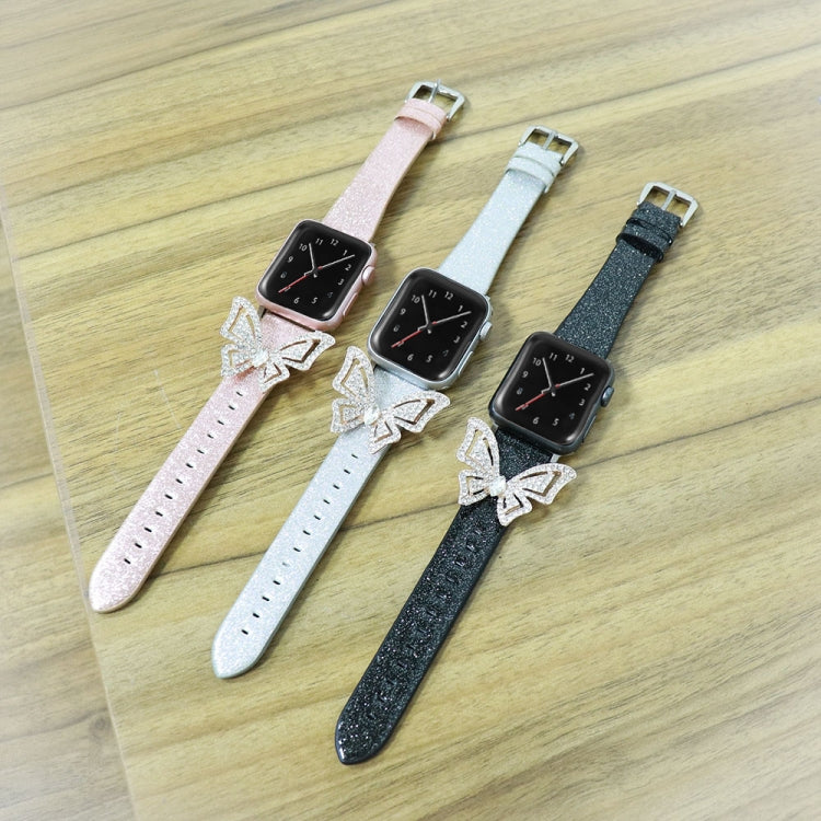 보우노트 글리터 다이아몬드 교체용 스트랩 시계줄, 애플 워치 5 & 4 44mm / 3 & 2 & 1 42mm용