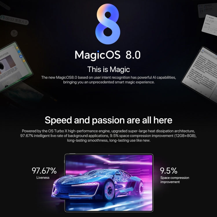 Honor MagicPad2 WiFi 태블릿 PC, 12.3인치 MagicOS 8.0.1 Qualcomm Snapdragon 8s Gen 3 옥타 코어, 8GB+256GB, 12GB+256GB, 16GB+512GB, 16GB+1TB