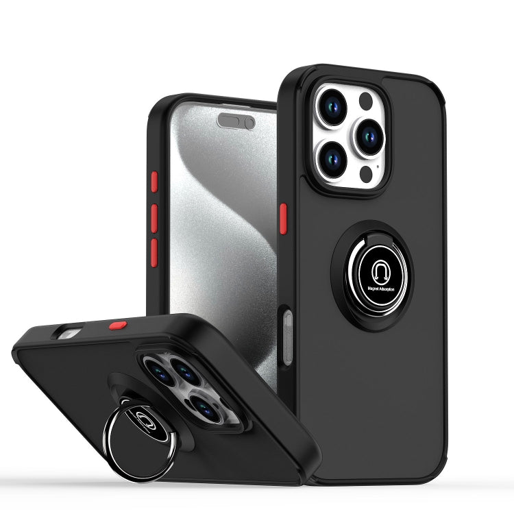 Q Shadow 1 Series TPU + PC Phone Case with Ring, For iPhone 16 Pro, For iPhone 16 Plus, For iPhone 15 Pro Max, For iPhone 15 Pro, For iPhone 15 Plus, For iPhone 15