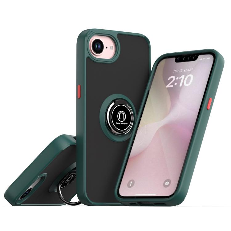 Q Shadow 1 시리즈 TPU + PC 링이 있는 휴대폰 케이스, iPhone 17e / 16e용, iPhone 17 Pro Max용, iPhone 17 Pro용, iPhone 17용, iPhone Air용, iPhone 16 Pro Max용