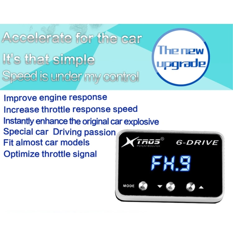 TROS TS-6Drive Potent Booster Electronic Throttle Controller, For Perodua Aruz, For Subaru XV 2013-2020, For Ford Everest -2014, For Hyundai Veloster 2012-2018, For Toyota Altis 2008-2020