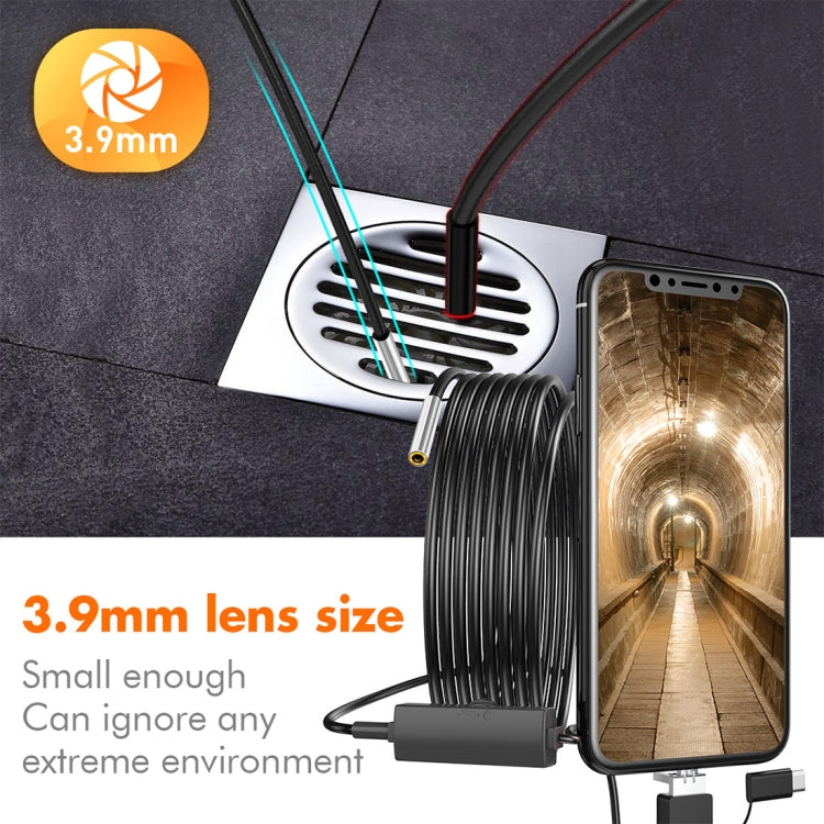 inskam107 3.9mm 3-in-1 HD 방수 산업용 디지털 내시경 검사 카메라, 1m 하드 케이블, 3.5m 하드 케이블, 5m 하드 케이블