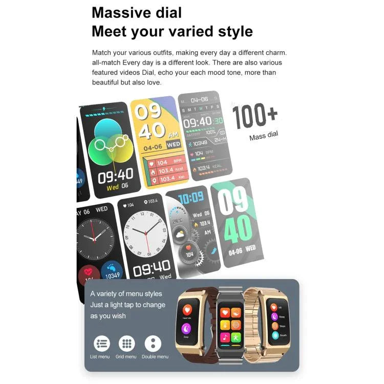B7 Pro 1.5인치 2-in-1 블루투스 이어폰 실리콘 스트랩 스마트워치, 심박수 / 수면 모니터링 지원