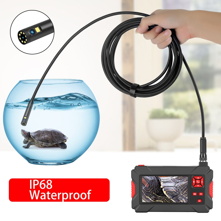 P30 8mm 1080P IP68 방수 4.3인치 화면 듀얼 카메라 디지털 내시경, 2m 하드 케이블, 5m 하드 케이블, 10m 하드 케이블