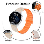 Two Color Magnetic Silicone Watch Band, 22mm