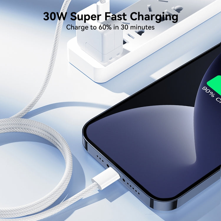 JOYROOM S-A45 30W USB-C / Type-C to 8핀 고속 충전 데이터 케이블, 길이: 1m, Type-C to 8핀