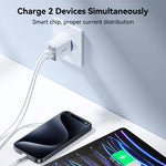 JOYROOM JR-TCF15 30W USB+USB-C / 타입-C 고속 충전기, EU 플러그, UK 플러그