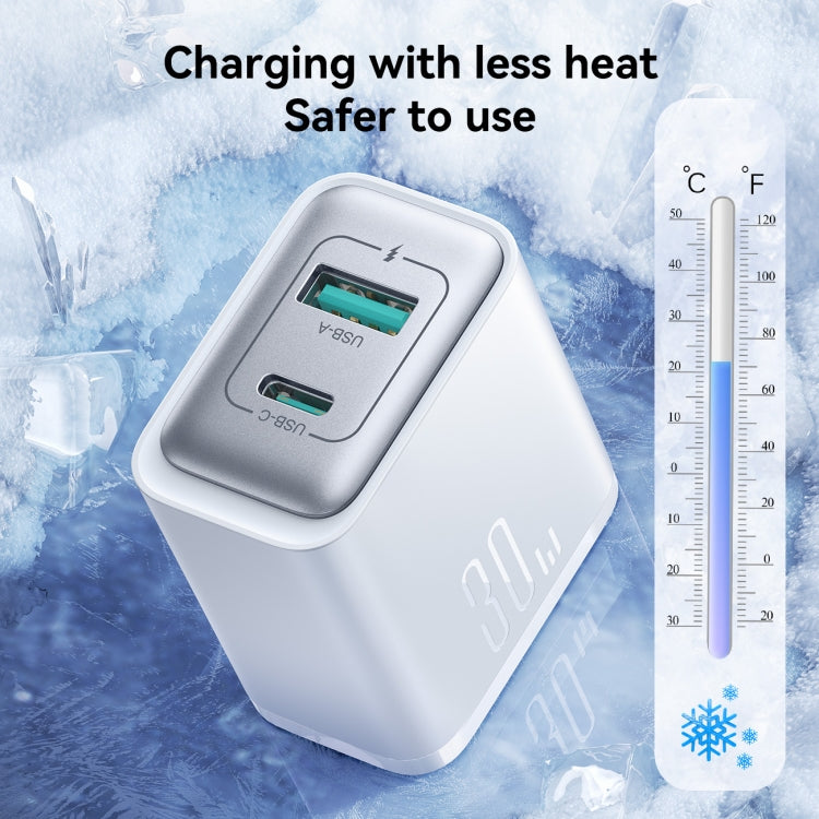 JOYROOM JR-TCF15 30W USB+USB-C / 타입-C 고속 충전기, EU 플러그, UK 플러그