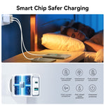 JOYROOM JR-TCF15 30W USB+USB-C / 타입-C 고속 충전기, EU 플러그, UK 플러그