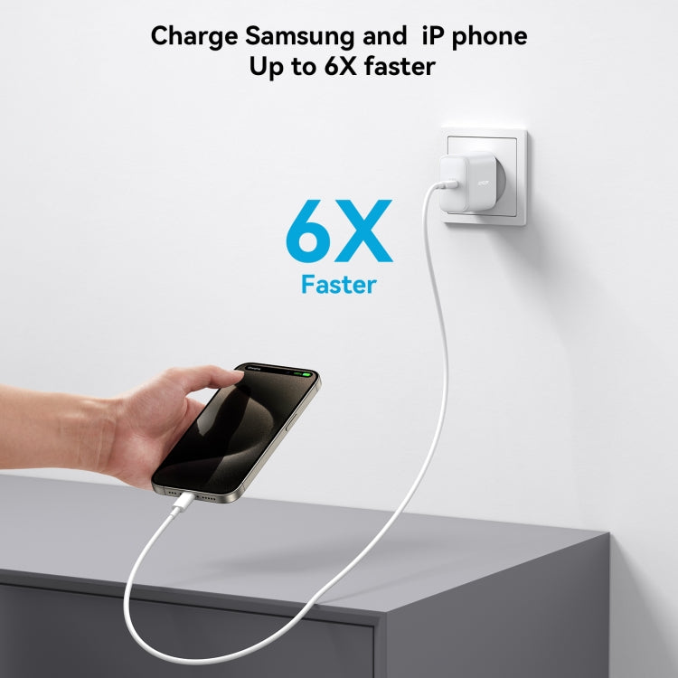 JOYROOM JR-TCF24 30W USB-C / Type-C Fast Charger with Cable Set, EU Plug