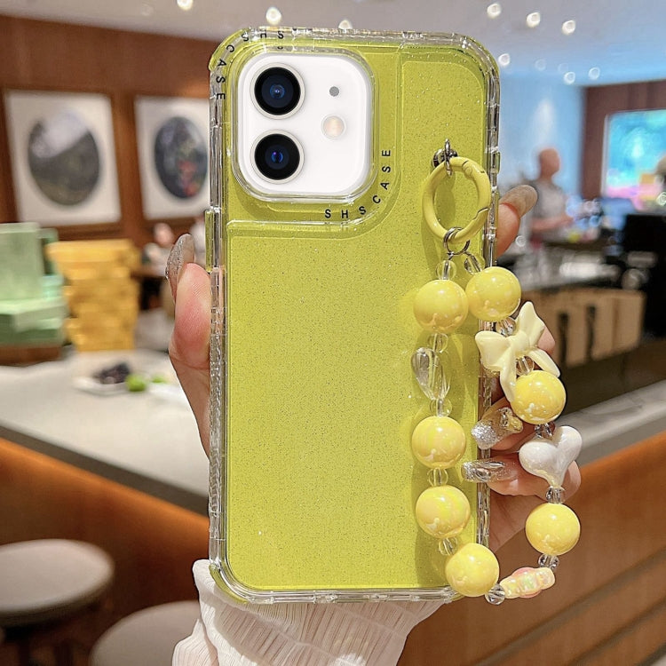 TPU + PC + 글리터 스팽글 풀 커버리지 휴대폰 케이스와 팔찌, iPhone 14 Pro용, iPhone 14 Pro Max용, iPhone 6 / 7 / 8 / SE 2020용, iPhone 13 Pro Max용, iPhone 13 Pro용, iPhone 13용, iPhone 12 / 12 Pro용, iPhone 12 Pro Max용
