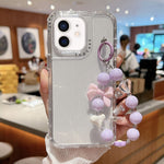 TPU + PC + 글리터 스팽글 풀 커버리지 휴대폰 케이스와 팔찌, iPhone 14 Pro용, iPhone 14 Pro Max용, iPhone 6 / 7 / 8 / SE 2020용, iPhone 13 Pro Max용, iPhone 13 Pro용, iPhone 13용, iPhone 12 / 12 Pro용, iPhone 12 Pro Max용