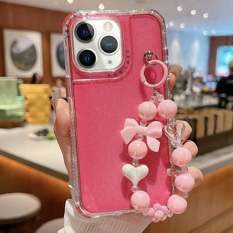 TPU + PC + 글리터 스팽글 풀 커버리지 휴대폰 케이스와 팔찌, iPhone 14 Pro용, iPhone 14 Pro Max용, iPhone 6 / 7 / 8 / SE 2020용, iPhone 13 Pro Max용, iPhone 13 Pro용, iPhone 13용, iPhone 12 / 12 Pro용, iPhone 12 Pro Max용