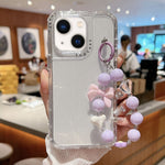 TPU + PC + 글리터 스팽글 풀 커버리지 휴대폰 케이스와 팔찌, iPhone 14 Pro용, iPhone 14 Pro Max용, iPhone 6 / 7 / 8 / SE 2020용, iPhone 13 Pro Max용, iPhone 13 Pro용, iPhone 13용, iPhone 12 / 12 Pro용, iPhone 12 Pro Max용