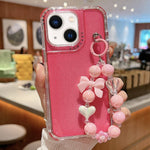 TPU + PC + 글리터 스팽글 풀 커버리지 휴대폰 케이스와 팔찌, iPhone 14 Pro용, iPhone 14 Pro Max용, iPhone 6 / 7 / 8 / SE 2020용, iPhone 13 Pro Max용, iPhone 13 Pro용, iPhone 13용, iPhone 12 / 12 Pro용, iPhone 12 Pro Max용