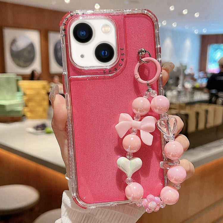 TPU + PC + 글리터 스팽글 풀 커버리지 휴대폰 케이스와 팔찌, iPhone 14 Pro용, iPhone 14 Pro Max용, iPhone 6 / 7 / 8 / SE 2020용, iPhone 13 Pro Max용, iPhone 13 Pro용, iPhone 13용, iPhone 12 / 12 Pro용, iPhone 12 Pro Max용