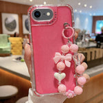 TPU + PC + 글리터 스팽글 풀 커버리지 휴대폰 케이스와 팔찌, iPhone 14 Pro용, iPhone 14 Pro Max용, iPhone 6 / 7 / 8 / SE 2020용, iPhone 13 Pro Max용, iPhone 13 Pro용, iPhone 13용, iPhone 12 / 12 Pro용, iPhone 12 Pro Max용