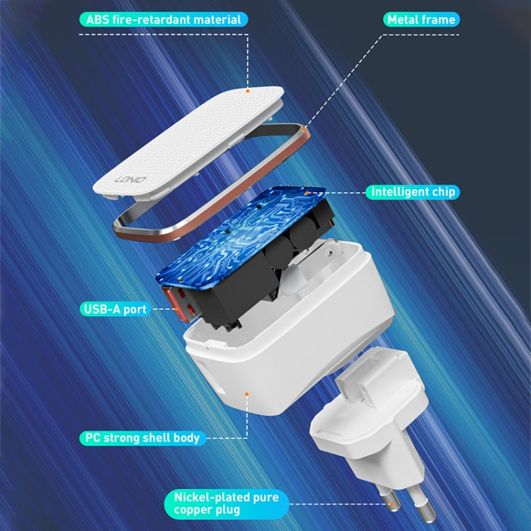 LDNIO A1204Q QC3.0 18W USB 고속 충전기 1m USB to 8핀 케이블 포함, EU 플러그, UK 플러그, US 플러그