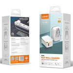 LDNIO A1204Q QC3.0 18W USB 고속 충전기 1m USB to 8핀 케이블 포함, EU 플러그, UK 플러그, US 플러그