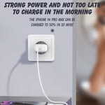 LDNIO A1206C PD27W USB-C / 타입-C 고속 충전기 1m 8핀 케이블 포함, EU 플러그