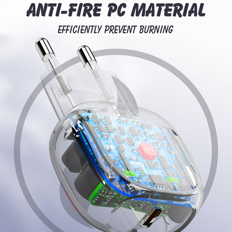LDNIO A1206C PD27W USB-C / 타입-C 고속 충전기 1m 8핀 케이블 포함, EU 플러그