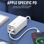 LDNIO A4610C PD65W 듀얼 USB-C / 타입-C + 듀얼 USB 고속 충전기, 케이블 길이: 1.5m, EU 플러그, A4610C (UK 플러그), US 플러그