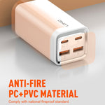 LDNIO A4610C PD65W 듀얼 USB-C / 타입-C + 듀얼 USB 고속 충전기, 케이블 길이: 1.5m, EU 플러그, A4610C (UK 플러그), US 플러그