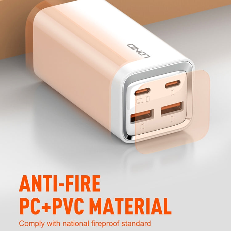 LDNIO A4610C PD65W 듀얼 USB-C / 타입-C + 듀얼 USB 고속 충전기, 케이블 길이: 1.5m, EU 플러그, A4610C (UK 플러그), US 플러그