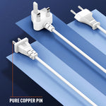 LDNIO A4610C PD65W 듀얼 USB-C / 타입-C + 듀얼 USB 고속 충전기, 케이블 길이: 1.5m, EU 플러그, A4610C (UK 플러그), US 플러그
