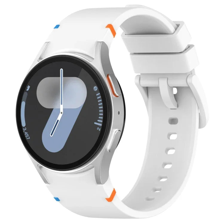 Official Solid Color Stitched Silicone Watch Band, For Samsung Galaxy Watch 7 40 / 44mm