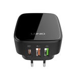 LDNIO Q334 32W 타입-C + 듀얼 USB 포트 충전기 1m 마이크로 USB 데이터 케이블 포함, EU 플러그
