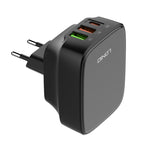 LDNIO Q334 32W 타입-C + 듀얼 USB 포트 충전기 1m 마이크로 USB 데이터 케이블 포함, EU 플러그