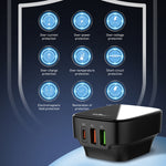 LDNIO Q334 32W 타입-C + 듀얼 USB 포트 충전기 1m 마이크로 USB 데이터 케이블 포함, EU 플러그