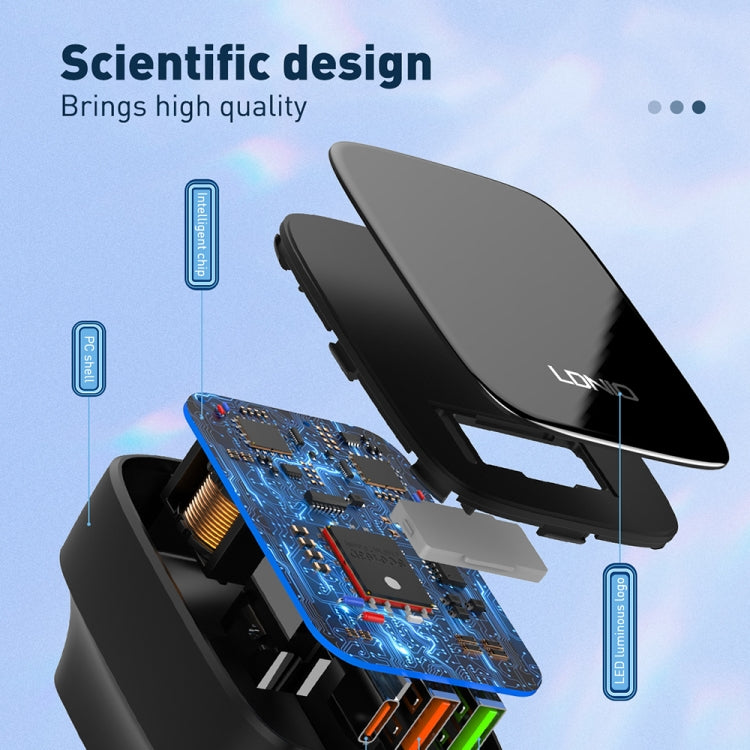 LDNIO Q334 32W 타입-C + 듀얼 USB 포트 충전기 1m 마이크로 USB 데이터 케이블 포함, EU 플러그