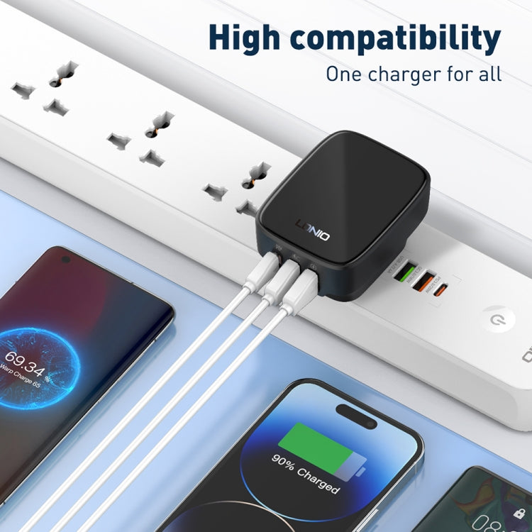 LDNIO Q334 32W 타입-C + 듀얼 USB 포트 충전기 1m USB-C / 타입-C to USB-C / 타입-C 데이터 케이블 포함, EU 플러그, UK 플러그, US 플러그