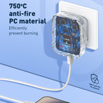 LDNIO Q334 32W 타입-C + 듀얼 USB 포트 충전기 1m USB-C / 타입-C to USB-C / 타입-C 데이터 케이블 포함, EU 플러그, UK 플러그, US 플러그