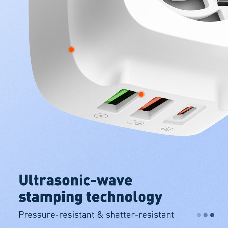 LDNIO Q334 32W 타입-C + 듀얼 USB 포트 충전기 1m USB-C / 타입-C to USB-C / 타입-C 데이터 케이블 포함, EU 플러그, UK 플러그, US 플러그