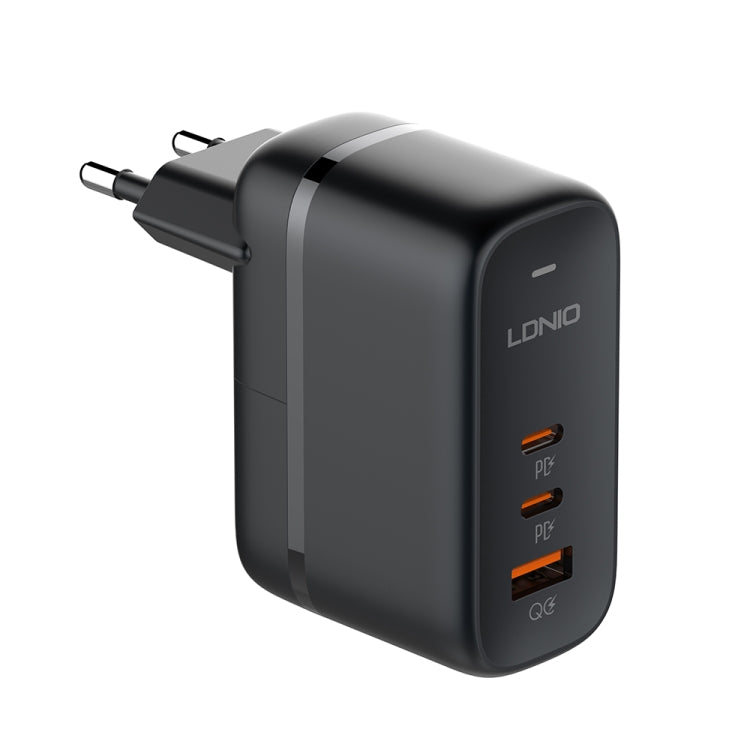 LDNIO Q366 65W USB + 듀얼 타입-C 포트 충전기 1m USB-C / 타입-C to USB-C / 타입-C 데이터 케이블 포함, EU 플러그, UK 플러그, US 플러그