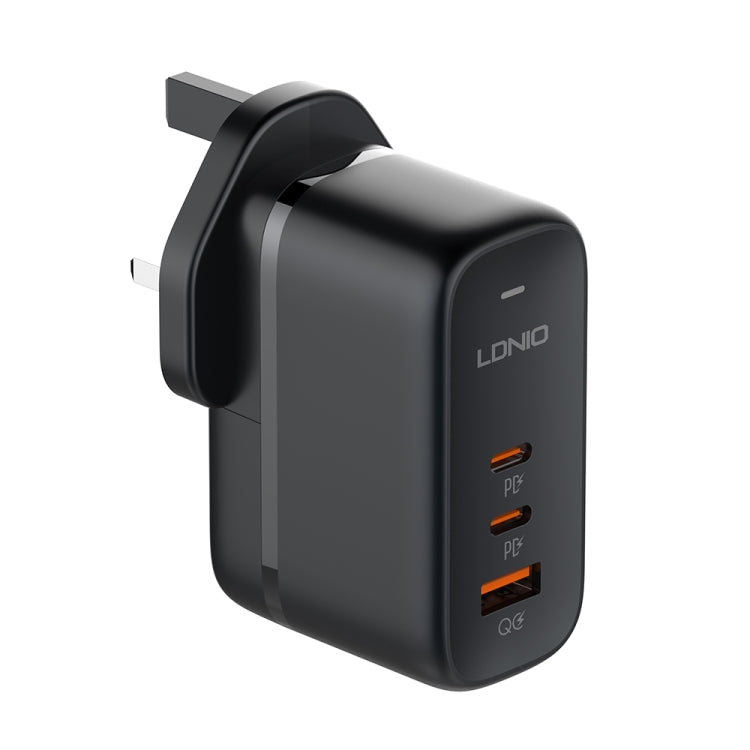 LDNIO Q366 65W USB + 듀얼 타입-C 포트 충전기 1m USB-C / 타입-C to USB-C / 타입-C 데이터 케이블 포함, EU 플러그, UK 플러그, US 플러그