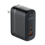 LDNIO Q366 65W USB + 듀얼 타입-C 포트 충전기 1m USB-C / 타입-C to USB-C / 타입-C 데이터 케이블 포함, EU 플러그, UK 플러그, US 플러그