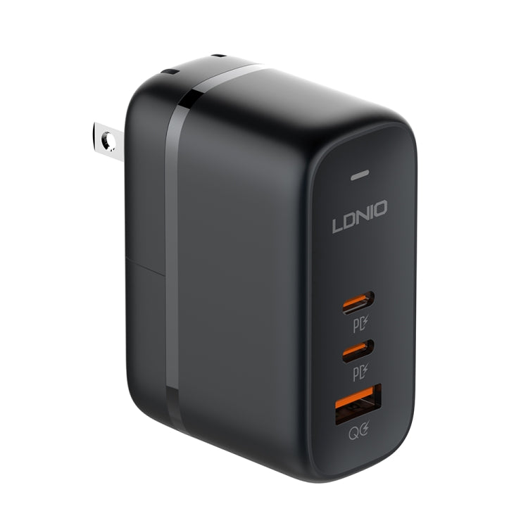 LDNIO Q366 65W USB + 듀얼 타입-C 포트 충전기 1m USB-C / 타입-C to USB-C / 타입-C 데이터 케이블 포함, EU 플러그, UK 플러그, US 플러그