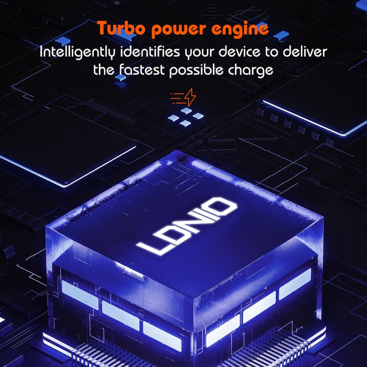 LDNIO Q366 65W USB + 듀얼 타입-C 포트 충전기 1m USB-C / 타입-C to USB-C / 타입-C 데이터 케이블 포함, EU 플러그, UK 플러그, US 플러그