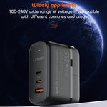 LDNIO Q366 65W USB + 듀얼 타입-C 포트 충전기 1m USB-C / 타입-C to USB-C / 타입-C 데이터 케이블 포함, EU 플러그, UK 플러그, US 플러그