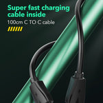 LDNIO Q367 65W GaN 3 x USB-C / 타입-C 인터페이스 충전기 1m USB-C / 타입-C to USB-C / 타입-C 데이터 케이블 포함, EU 플러그, UK 플러그, US 플러그