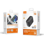 LDNIO Q367 65W GaN 3 x USB-C / 타입-C 인터페이스 충전기 1m USB-C / 타입-C to USB-C / 타입-C 데이터 케이블 포함, EU 플러그, UK 플러그, US 플러그