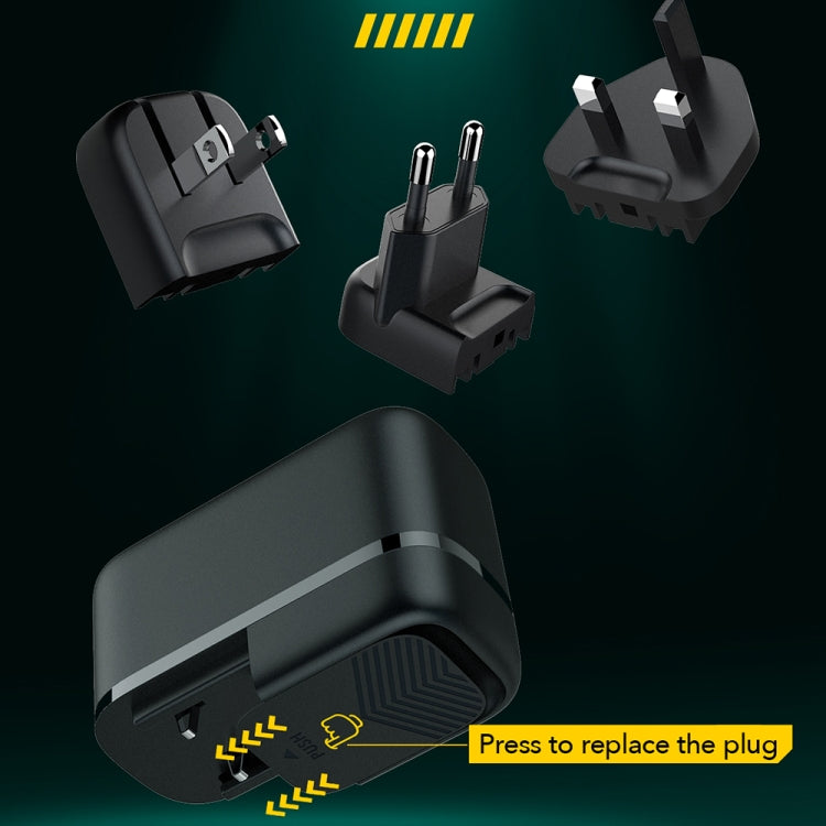 LDNIO Q367 65W GaN 3 x USB-C / 타입-C 인터페이스 충전기 1m USB-C / 타입-C to USB-C / 타입-C 데이터 케이블 포함, EU 플러그, UK 플러그, US 플러그