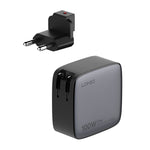 LDNIO Q408 100W GaN USB+3 USB-C / 타입-C 인터페이스 충전기 1m 100W USB-C / 타입-C to USB-C / 타입-C 데이터 케이블 포함, EU 플러그, UK 플러그, US 플러그