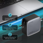 LDNIO Q408 100W GaN USB+3 USB-C / 타입-C 인터페이스 충전기 1m 100W USB-C / 타입-C to USB-C / 타입-C 데이터 케이블 포함, EU 플러그, UK 플러그, US 플러그