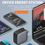 LDNIO Q408 100W GaN USB+3 USB-C / 타입-C 인터페이스 충전기 1m 100W USB-C / 타입-C to USB-C / 타입-C 데이터 케이블 포함, EU 플러그, UK 플러그, US 플러그