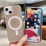 아크릴 투명 글리터 MagSafe 휴대폰 케이스, 아이폰 XS 맥스용, 아이폰 8 플러스 / 7 플러스용